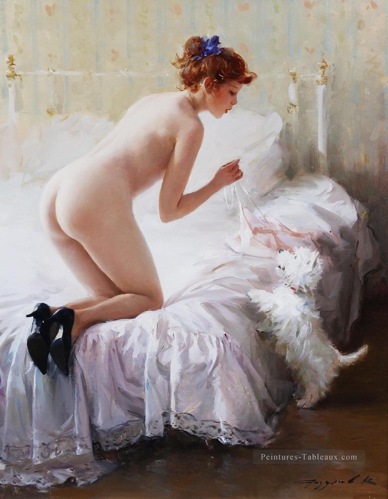 Belle femme KR 066 Impressionniste nue Peintures à l'huile
